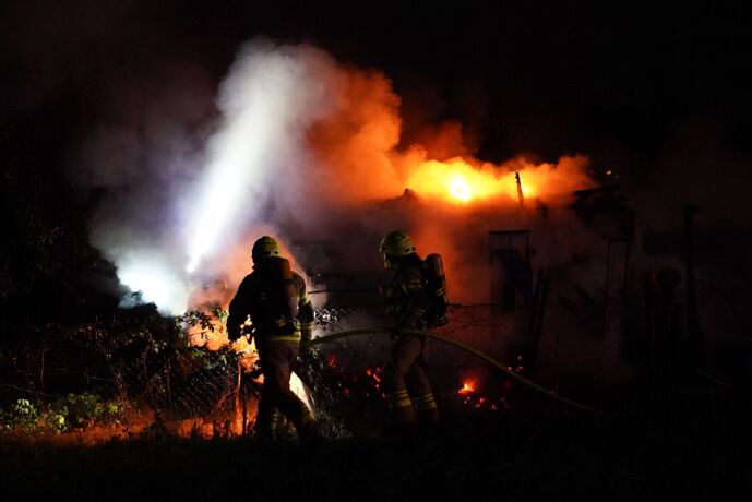 Waiblingen: Vollbrand eines Gartenhauses