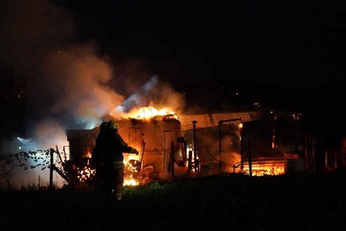 Waiblingen: Vollbrand eines Gartenhauses