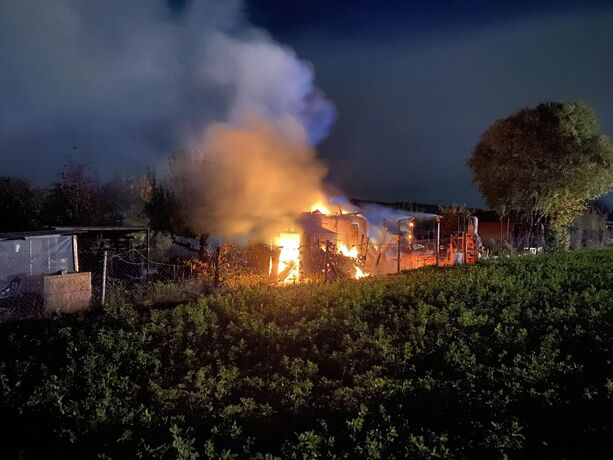 Waiblingen: Vollbrand eines Gartenhauses