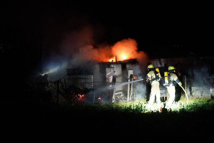Waiblingen: Vollbrand eines Gartenhauses