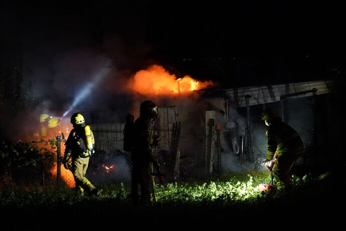 Waiblingen: Vollbrand eines Gartenhauses