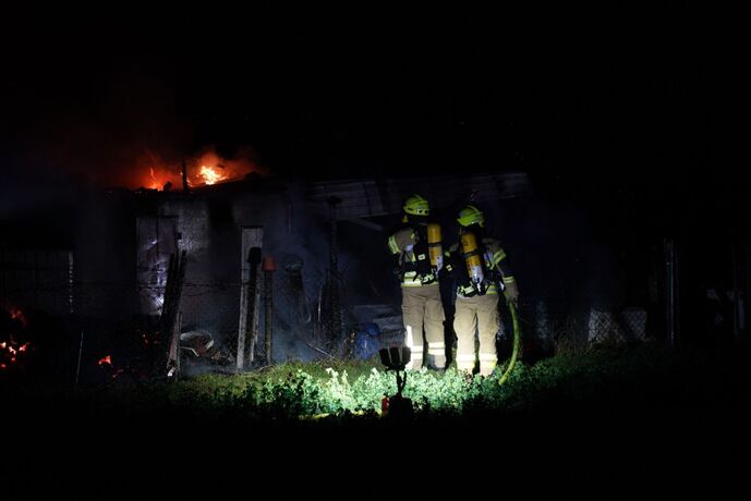 Waiblingen: Vollbrand eines Gartenhauses