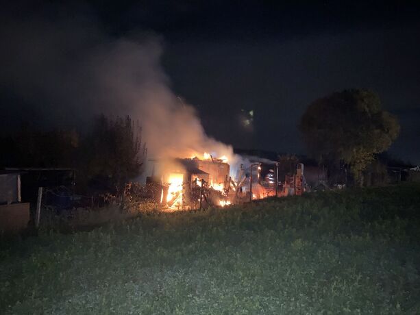 Waiblingen: Vollbrand eines Gartenhauses