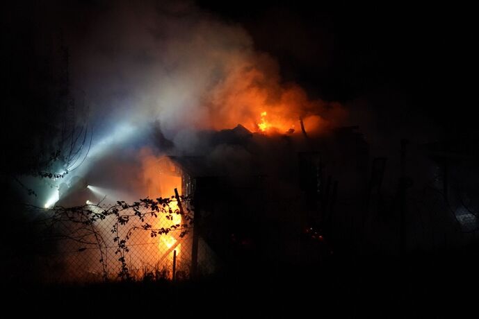 Waiblingen: Vollbrand eines Gartenhauses