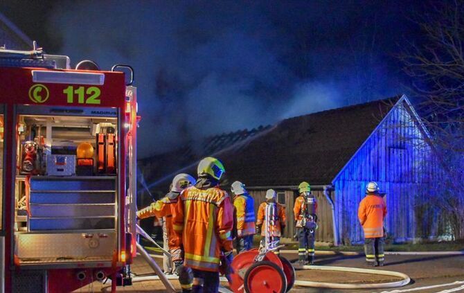 Stallbrand in Wolpertshausen