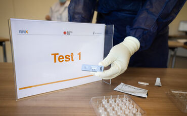 Corona-Schnelltestzentrum des Landkreises im Regelbetrieb