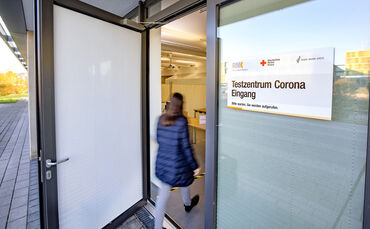 Corona-Schnelltestzentrum des Landkreises im Regelbetrieb