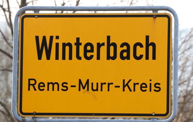 ortsschild Winterbach symbol symbolbild symbolfoto