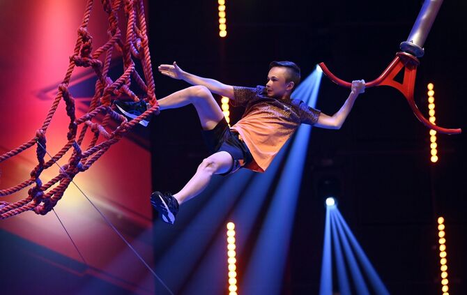 Marlon aus Waiblingen in der Vorrunde der Altersklasse 12-13 Jahre.  Die Verwendung des sendungsbezogenen Materials ist nur mit dem Hinweis und Verlinkung auf TVNOW gestattet.