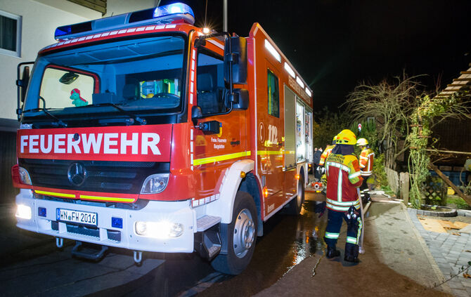 Brand in Küche, Mühlstr., Burgstetten-Burgstall; 12.11.2020.