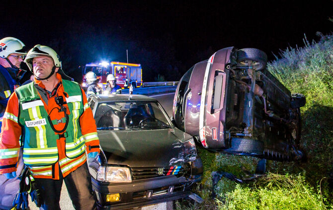 Ein Verletzter nach Unfall auf B14 - Bild 07_0
