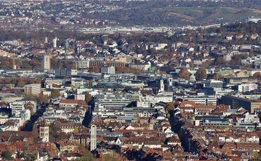 Stuttgart Blick vom Monte scherebelino auf die Innenstadt symbol symbolbild symbolfoto