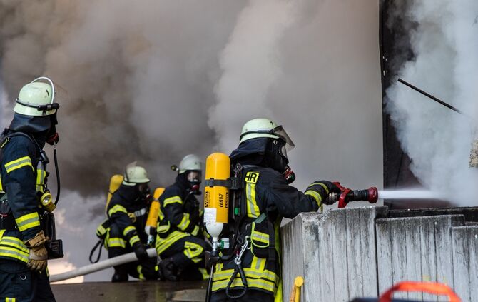 Grossbrand in Schorndorf, 16.04.2019.
