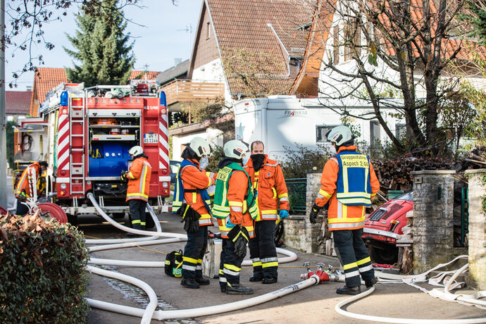 Kellerbrand, Hauffstr., Aspach-Großaspach, 22.11.2020.