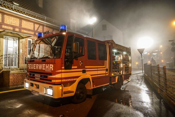 Korb: Brand auf Dach von Neubau