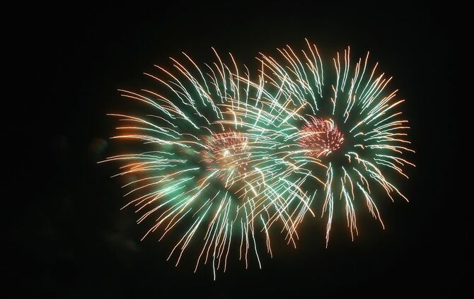 Feuerwerk  Flammende Sterne Ostfildern im Scharnhauser Park
