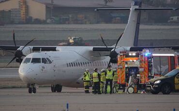 Esslingen: Frachtflugzeug aus Frankurt muss am Flughafen Stutggart notlanden