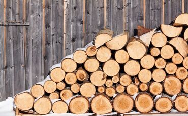 Holzstapel Schnee Winter Holz Brennholz_0