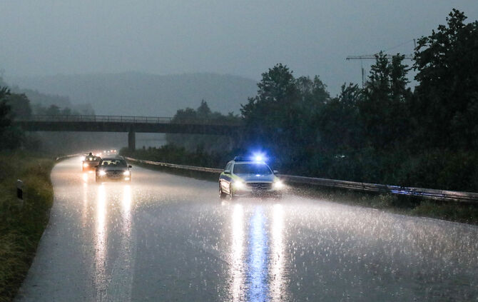 Hochwasser durch Starkregen im Oberen Remstal, Plüderhausen, 11.06.2018.