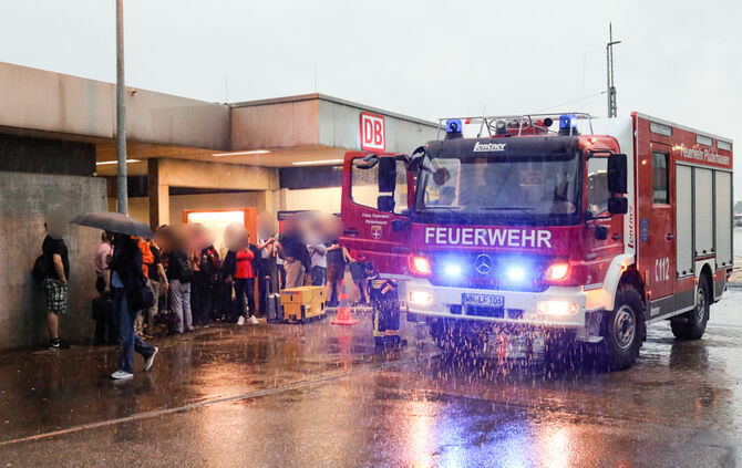 Hochwasser durch Starkregen im Oberen Remstal, Plüderhausen, 11.06.2018.