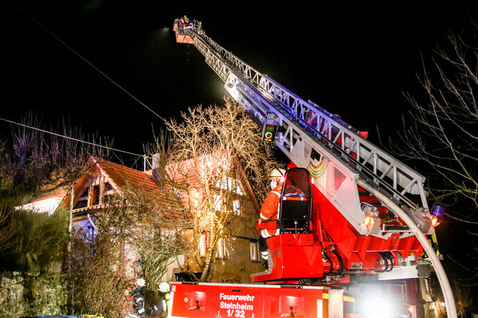 Dachstuhlbrand, Rundsmühlhof, Kirchberg, 07.12.2020.