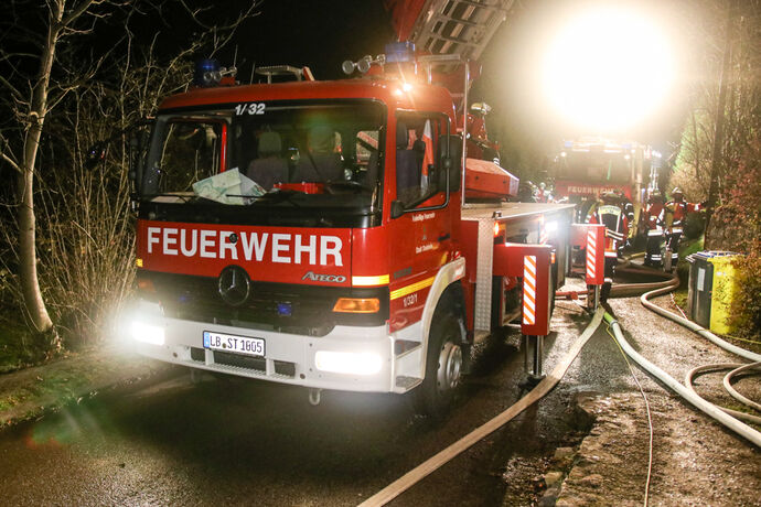 Dachstuhlbrand, Rundsmühlhof, Kirchberg, 07.12.2020.