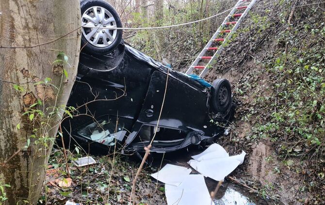 Ein schwerer Unfall auf der B14 bei Maubach