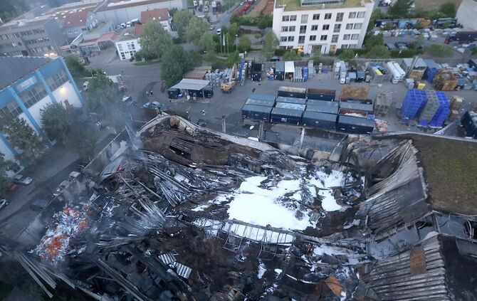 nach dem Brand bei ALBA