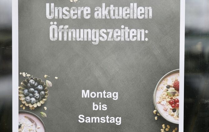 Reduzierte Öffnungszeiten