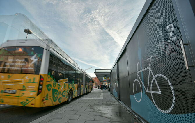 Radgarage gegenüber des Stuttgarter Hauptbahnhofs
