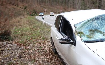 Allmersbach im Tal: Baum kracht auf Auto 