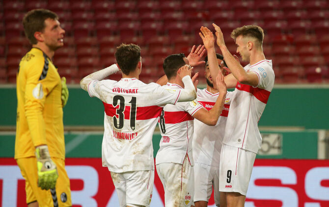 Fußball DFB Pokal VfB Stuttgart vs. SC Freiburg