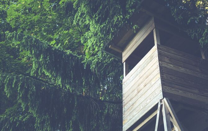 Hochsitz Jäger Jägerstand Jagd Symbol Symbolbild