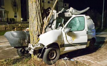 Kleintransporter prallt gegen Baum - Bild 18_0