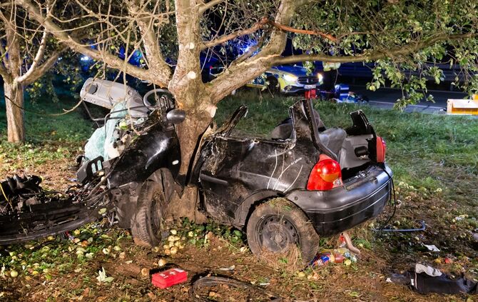 Schwerer Unfall B29, Weinstadt, 07.10.2020.