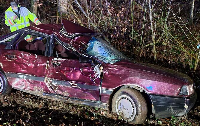 Schwerer Unfall zwischen Burgstall und Affalterbach