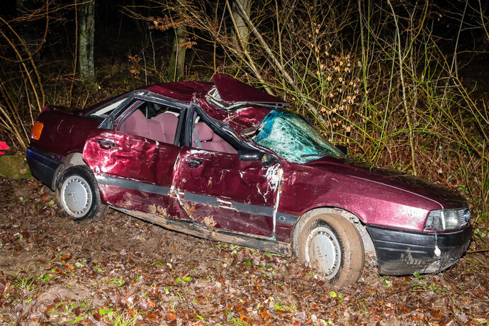 Unfall, Affalterbach - Burgstall, 03.02.2021.