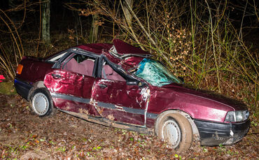 Unfall, Affalterbach - Burgstall, 03.02.2021.