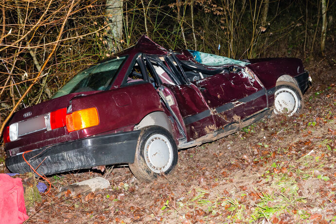 Unfall, Affalterbach - Burgstall, 03.02.2021.