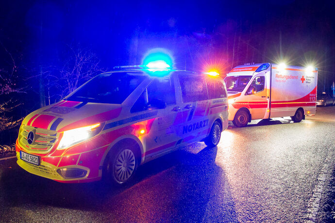 Unfall, Affalterbach - Burgstall, 03.02.2021.