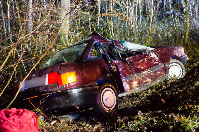 Unfall, Affalterbach - Burgstall, 03.02.2021.