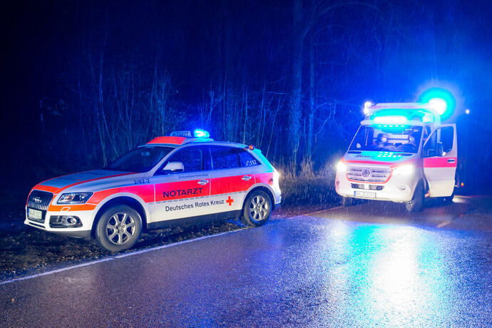 Unfall, Affalterbach - Burgstall, 03.02.2021.