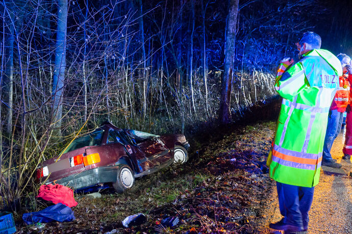 Unfall, Affalterbach - Burgstall, 03.02.2021.