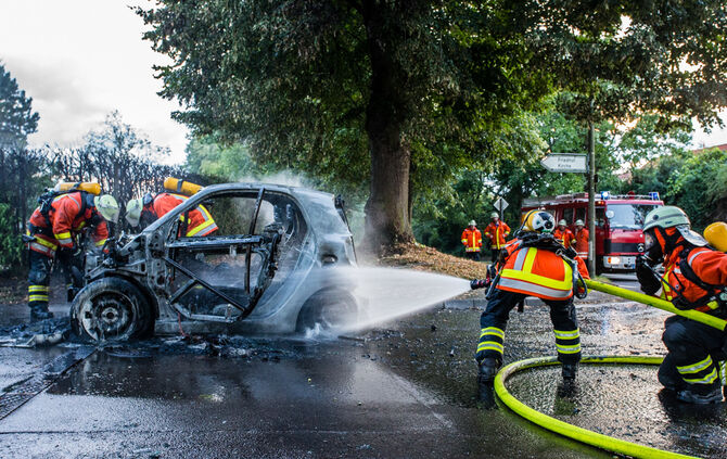 Feuerwehr löscht brennenden Smart - Bild 13_3