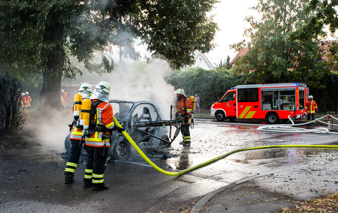 Feuerwehr löscht brennenden Smart - Bild 08_7