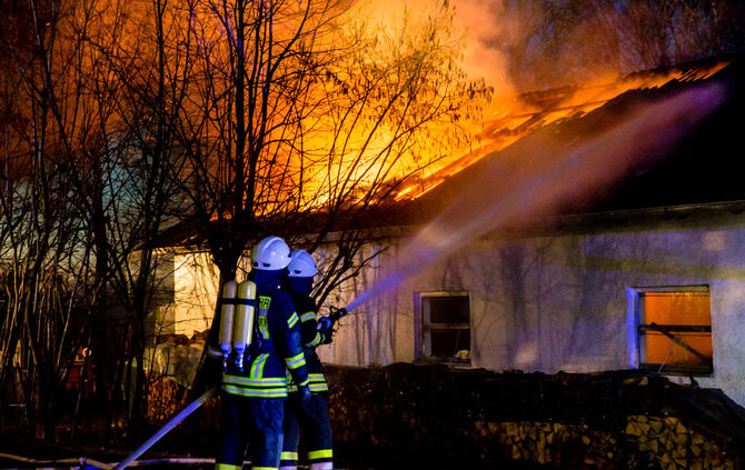 Stallbrand, Obertorhöfe, Kirchberg an der Murr, 21.02.2021