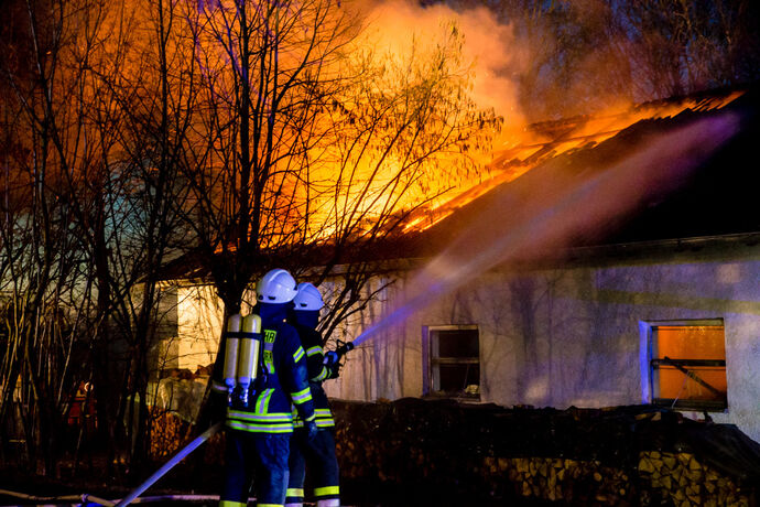Stallbrand, Obertorhöfe, Kirchberg an der Murr, 21.02.2021