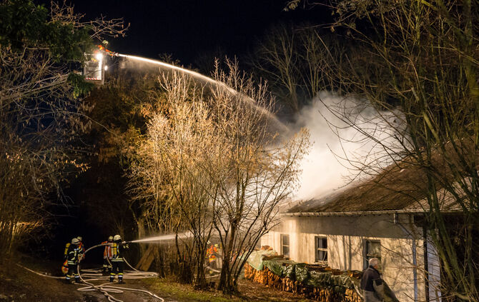 Stallbrand, Obertorhöfe, Kirchberg an der Murr, 21.02.2021