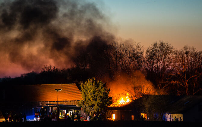 Stallbrand, Obertorhöfe, Kirchberg an der Murr, 21.02.2021