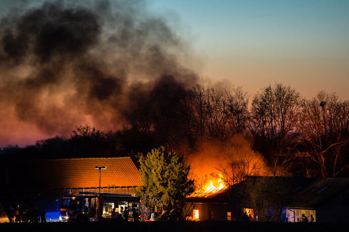 Stallbrand, Obertorhöfe, Kirchberg an der Murr, 21.02.2021